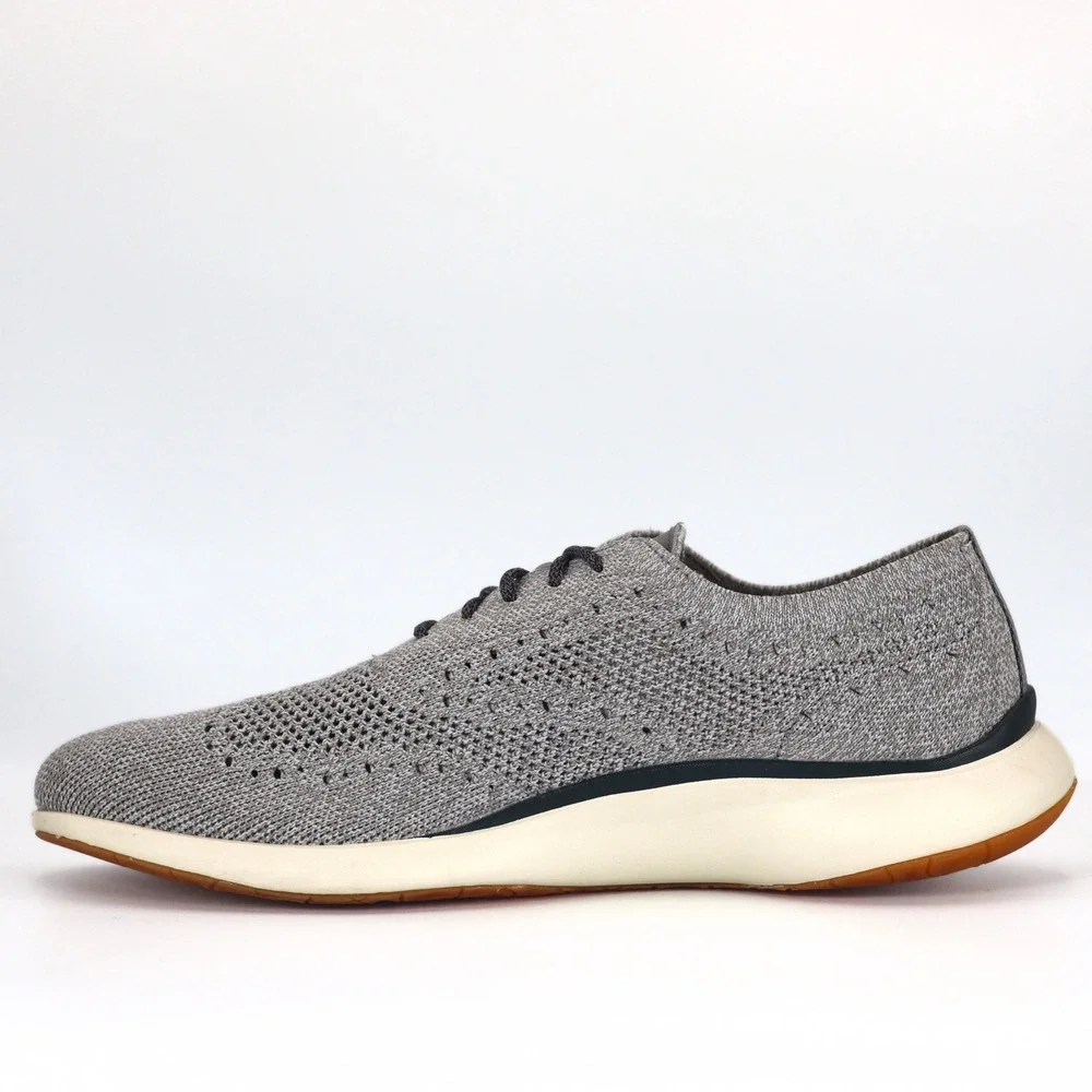 Cole Haan Zerogrand Stitchlite Oxford Mens 10.5 Gray Knit Wingtip Casual Office